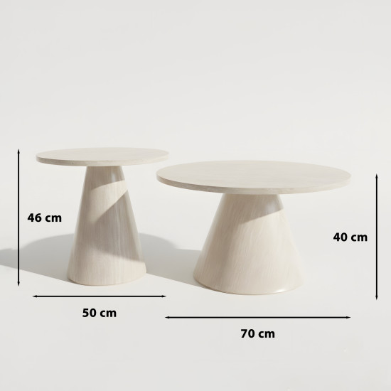 Metal Table Set - 2 Pcs